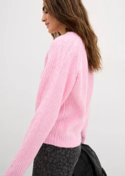 bonprix Pull en grosse maille à motif torsadé|Femme Maille|Pulls & Gilets