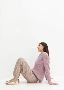 bonprix Pull en grosse maille avec fil brillant|Femme Maille|Pulls & Gilets