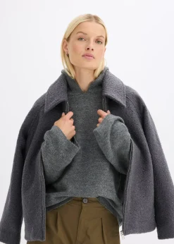 bonprix Pull en maille à capuche|Femme Maille|Pulls & Gilets