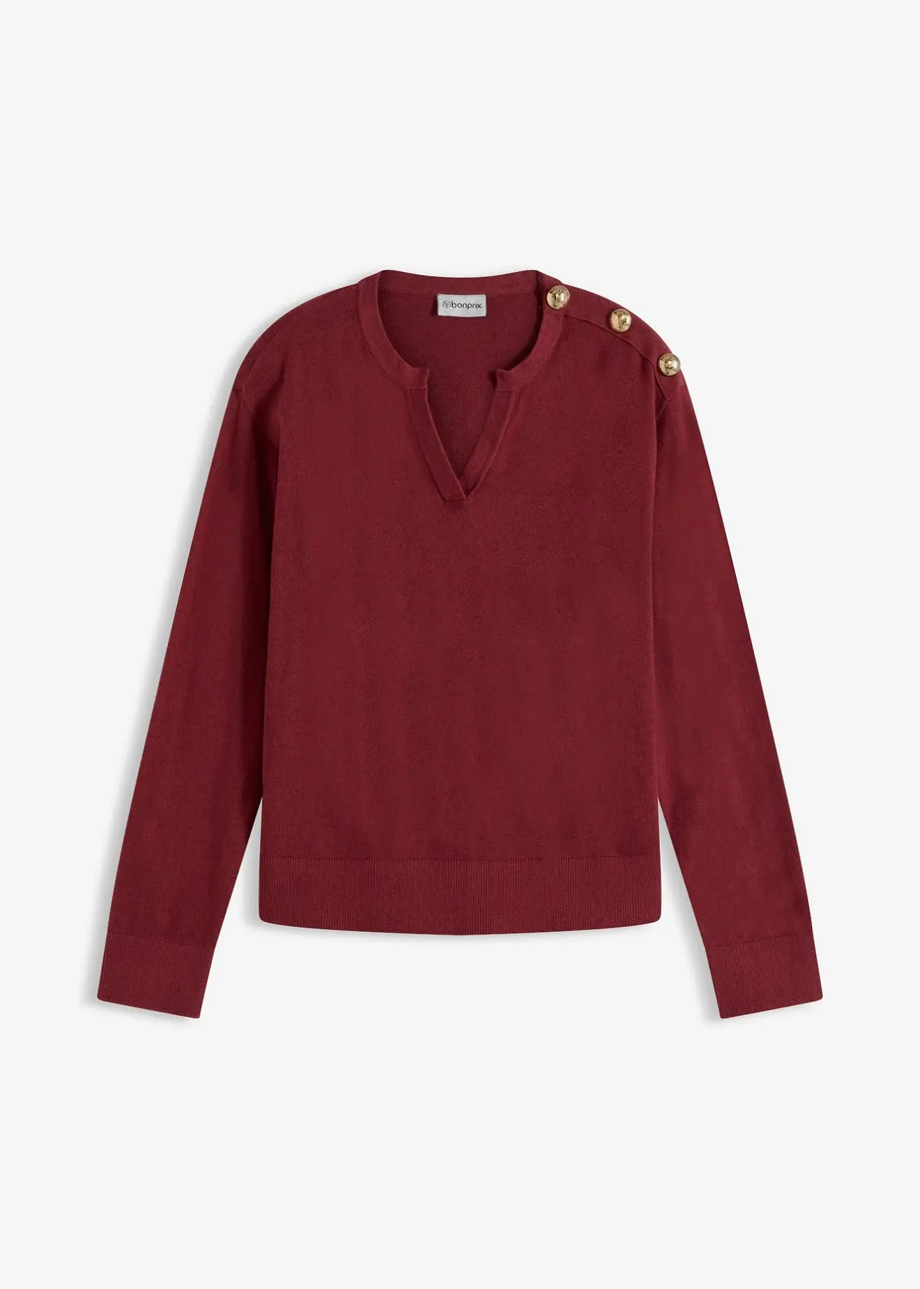 bonprix Pull en maille avec boutons|Femme Maille|Pulls & Gilets