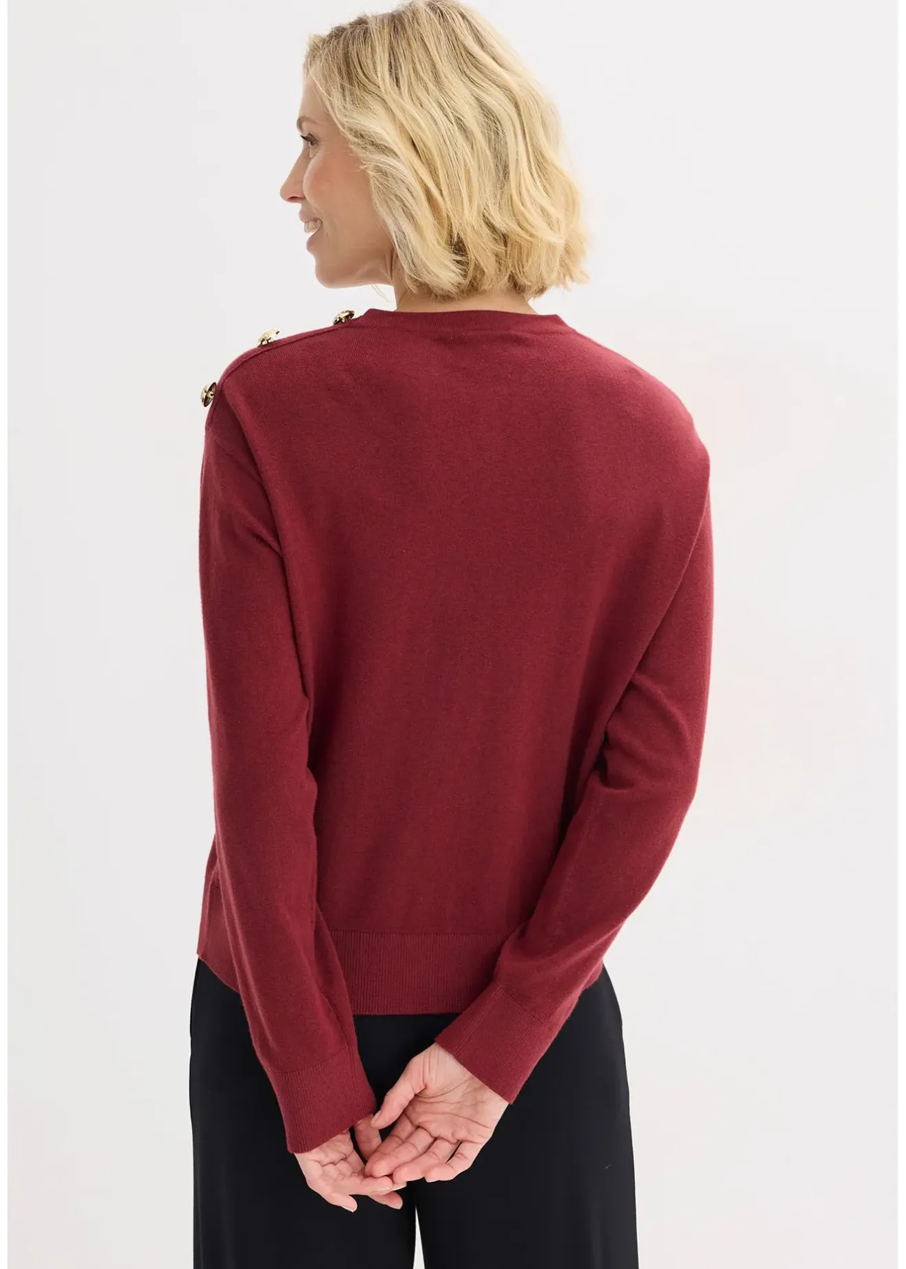 bonprix Pull en maille avec boutons|Femme Maille|Pulls & Gilets