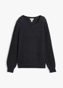 Femme bonprix Maille|Pulls & Gilets|Pull en maille texturée de coton mélangé