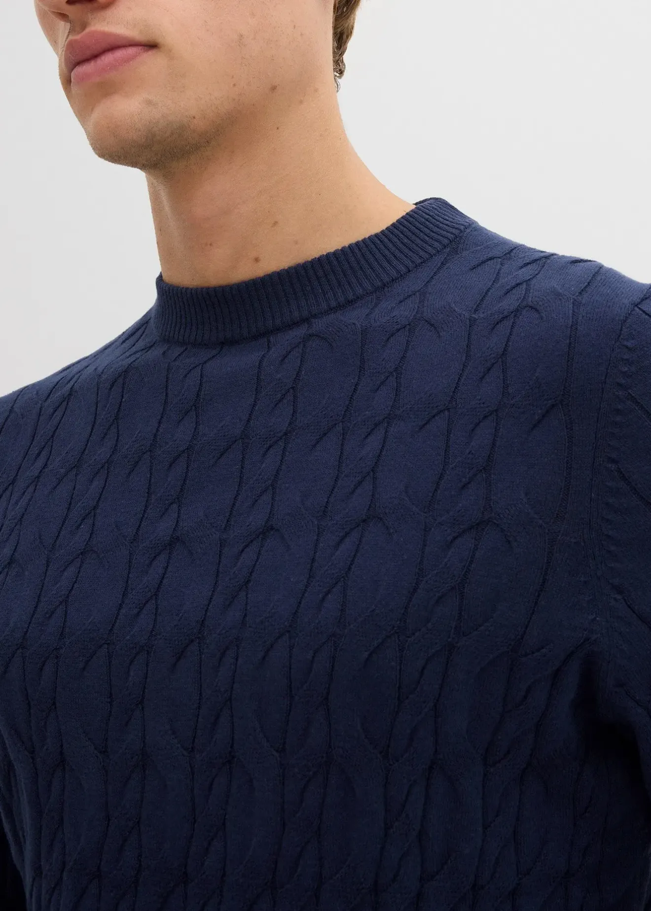 Homme bonprix Pulls & Gilets|Pull en maille torsadée 100% coton