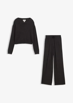 Enfant bonprix Vêtements Enfant|Filles 9-16 Ans·Pulls & Sweats|Pull et pantalon en fine maille (ens. 2 pces), viscose majoritaire