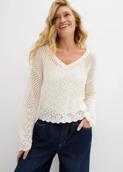 bonprix Pull léger en maille ajourée|Femme Maille|Pulls & Gilets