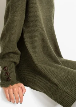 bonprix Pull long à boutons|Femme Maille|Pulls & Gilets