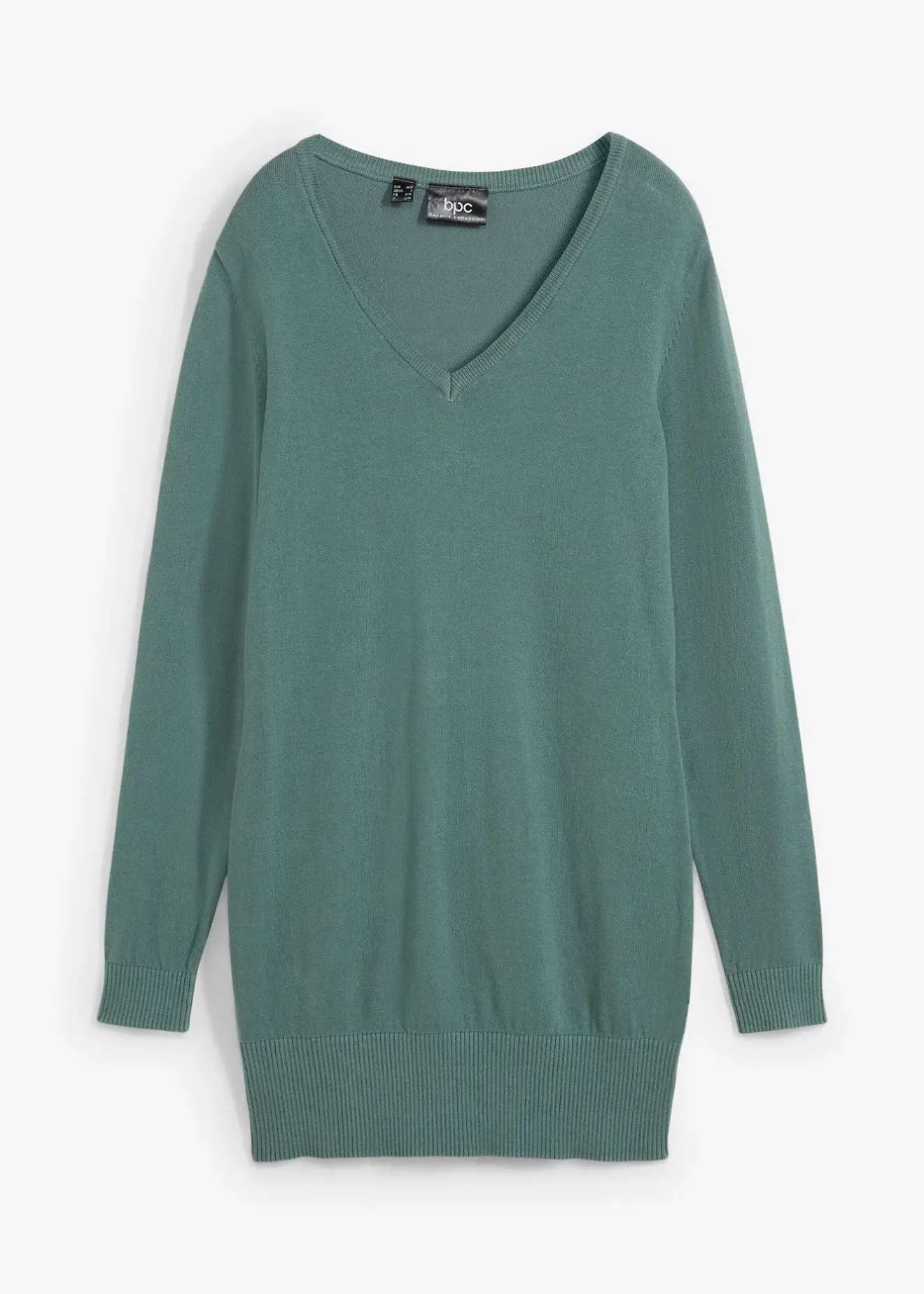 Femme bonprix Maille|Basiques|Pull long basique à col V