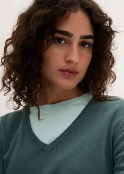 Femme bonprix Maille|Basiques|Pull long basique à col V