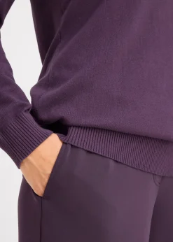 bonprix Pull long basique à col V|Femme Maille|Basiques