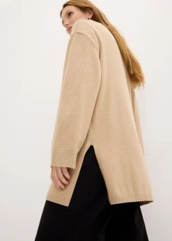 Femme bonprix Maille|Pulls & Gilets|Pull long en fine maille fendu sur les côtés