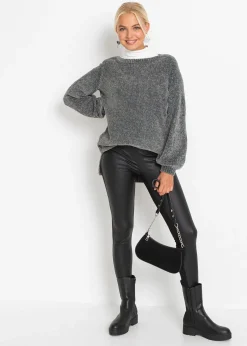 bonprix Pull long en maille chenille|Femme Maille|Pulls & Gilets