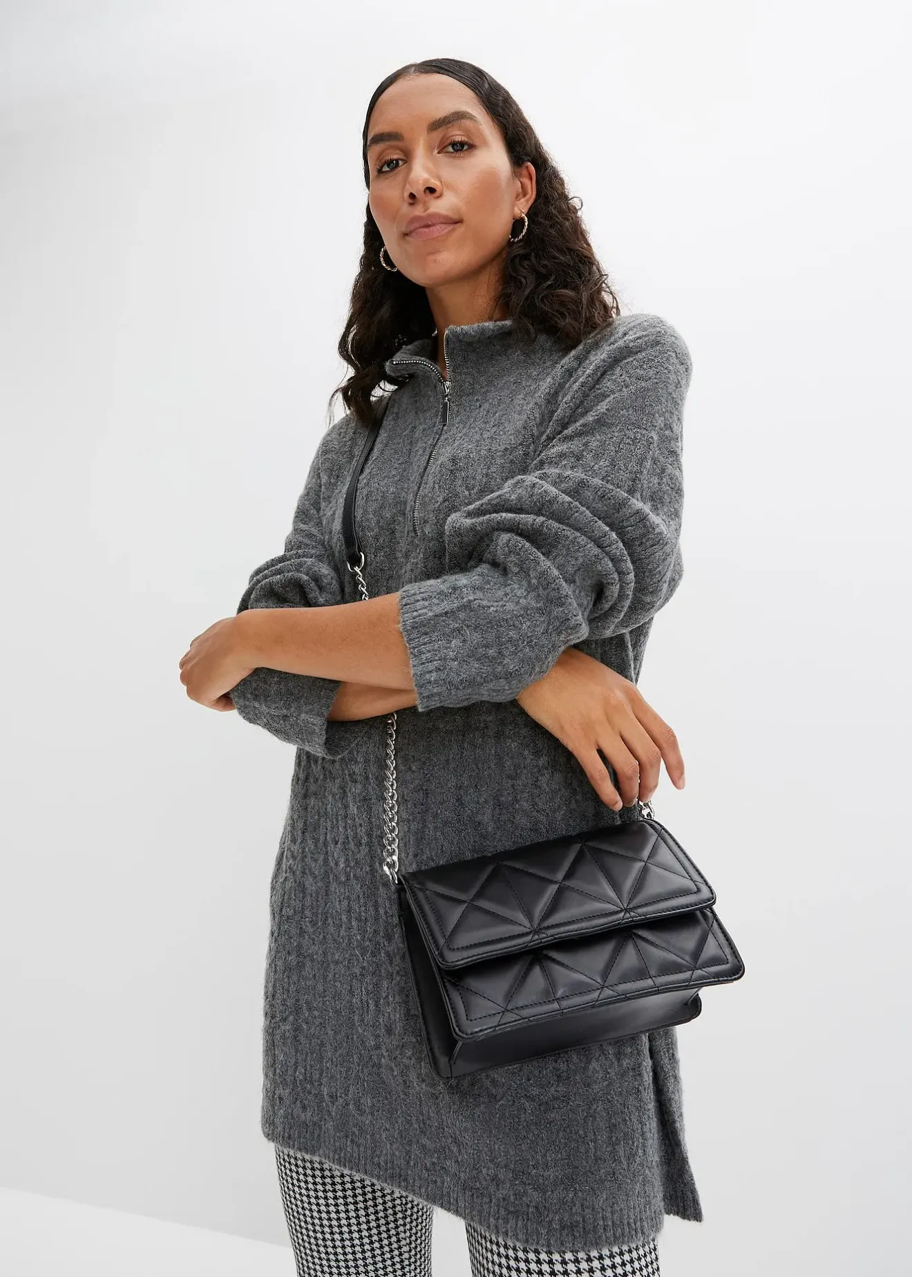 Femme bonprix Maille|Pulls & Gilets|Pull long en maille torsadée