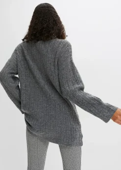 Femme bonprix Maille|Pulls & Gilets|Pull long en maille torsadée