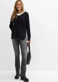 Femme bonprix Maille|Pulls & Gilets|Pull long et oversize à fentes sur les côtés