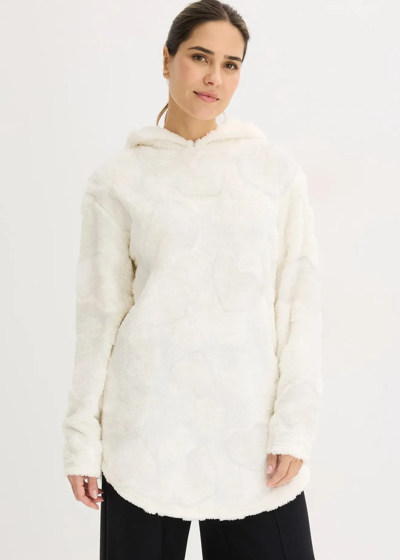 Femme bonprix Homewear|Lingerie Nuit|Pull long oversize à motif cœurs