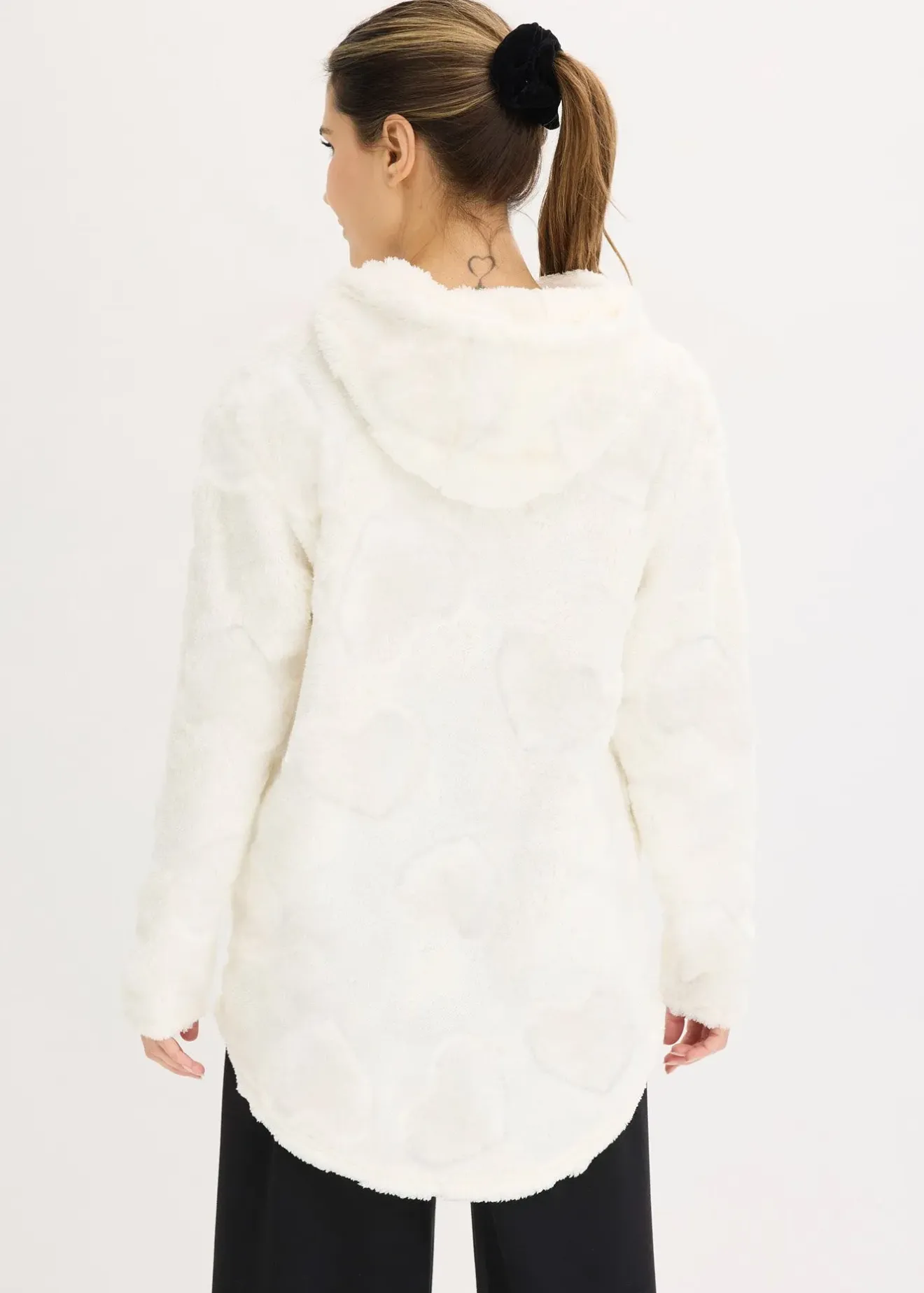 Femme bonprix Homewear|Lingerie Nuit|Pull long oversize à motif cœurs