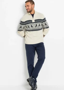 Homme bonprix Pulls & Gilets|Pull norvégien à col camionneur