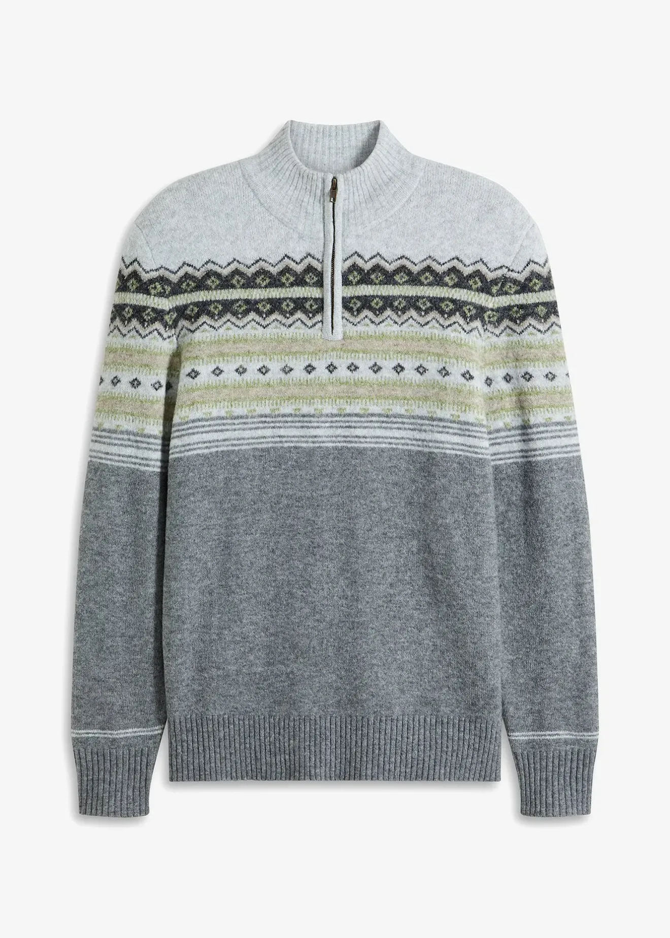 Homme bonprix Pulls & Gilets|Pull norvégien à col montant