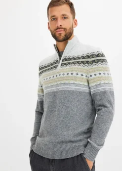 Homme bonprix Pulls & Gilets|Pull norvégien à col montant