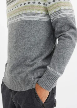 Homme bonprix Pulls & Gilets|Pull norvégien à col montant