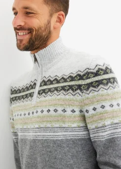 Homme bonprix Pulls & Gilets|Pull norvégien à col montant