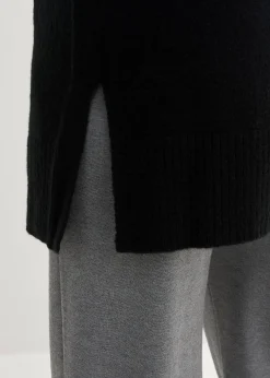 Femme bonprix Maille|Pulls & Gilets|Pull oversize à col roulé ouvert et fentes latérales