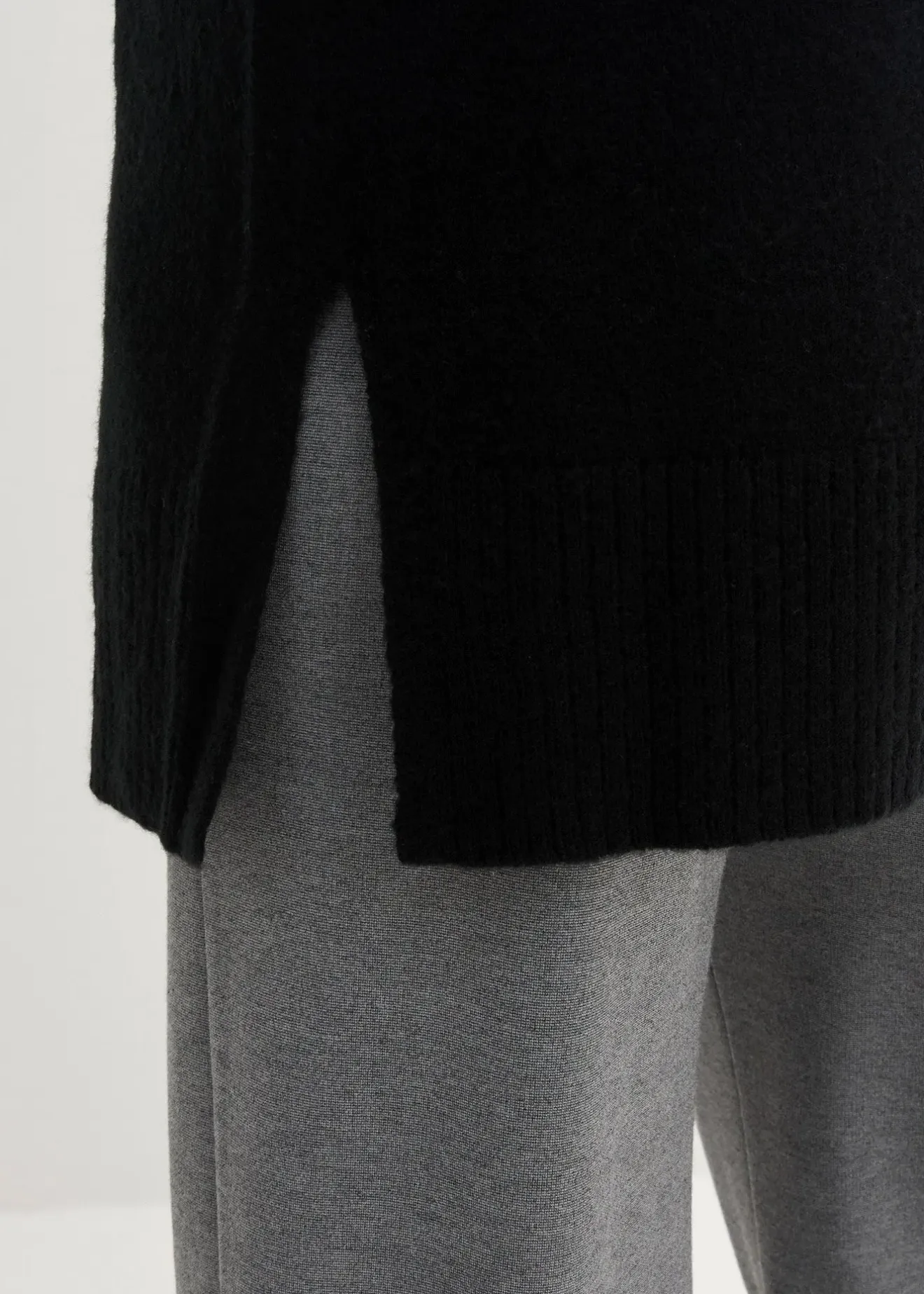 Femme bonprix Maille|Pulls & Gilets|Pull oversize à col roulé ouvert et fentes latérales