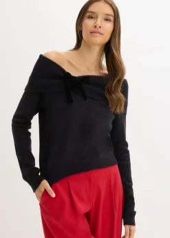 Femme bonprix Maille|Pulls & Gilets|Pull oversize à encolure Bardot