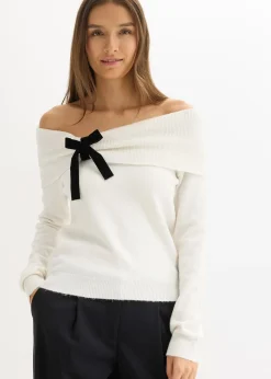 bonprix Pull oversize à encolure Bardot|Femme Maille|Pulls & Gilets