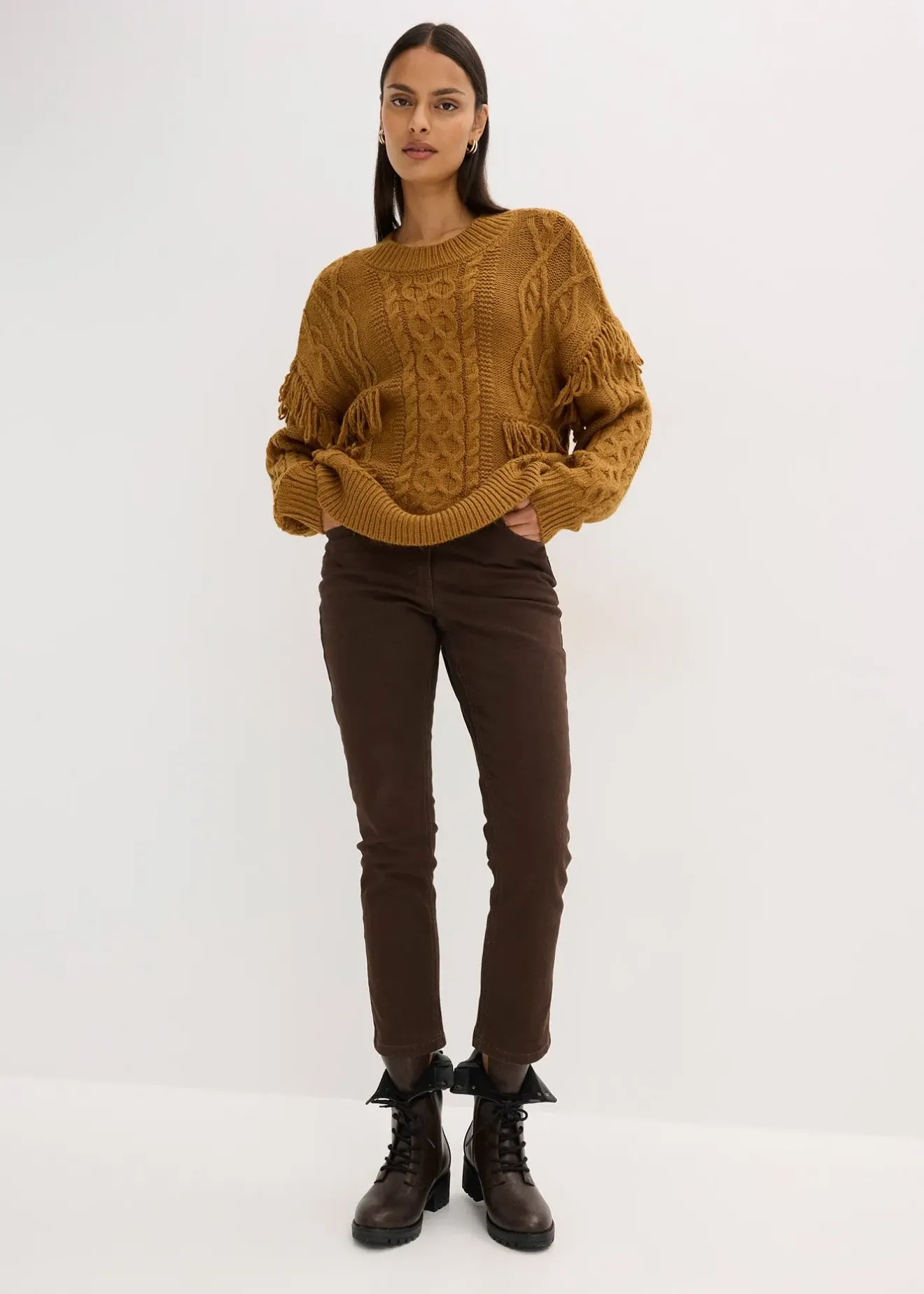 Femme bonprix Maille|Pulls & Gilets|Pull oversize à franges