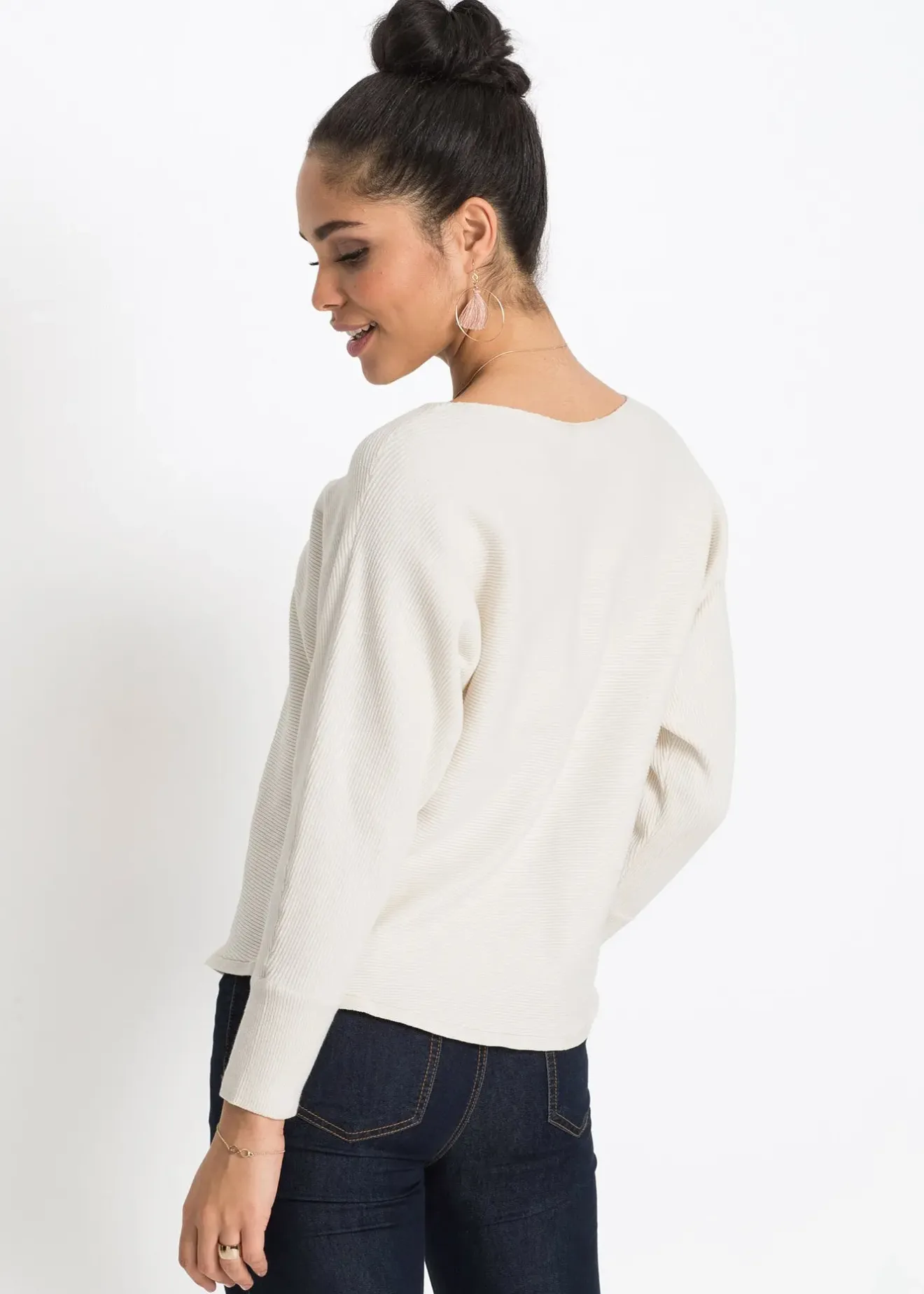 Femme bonprix Maille|Pulls & Gilets|Pull oversize côtelé