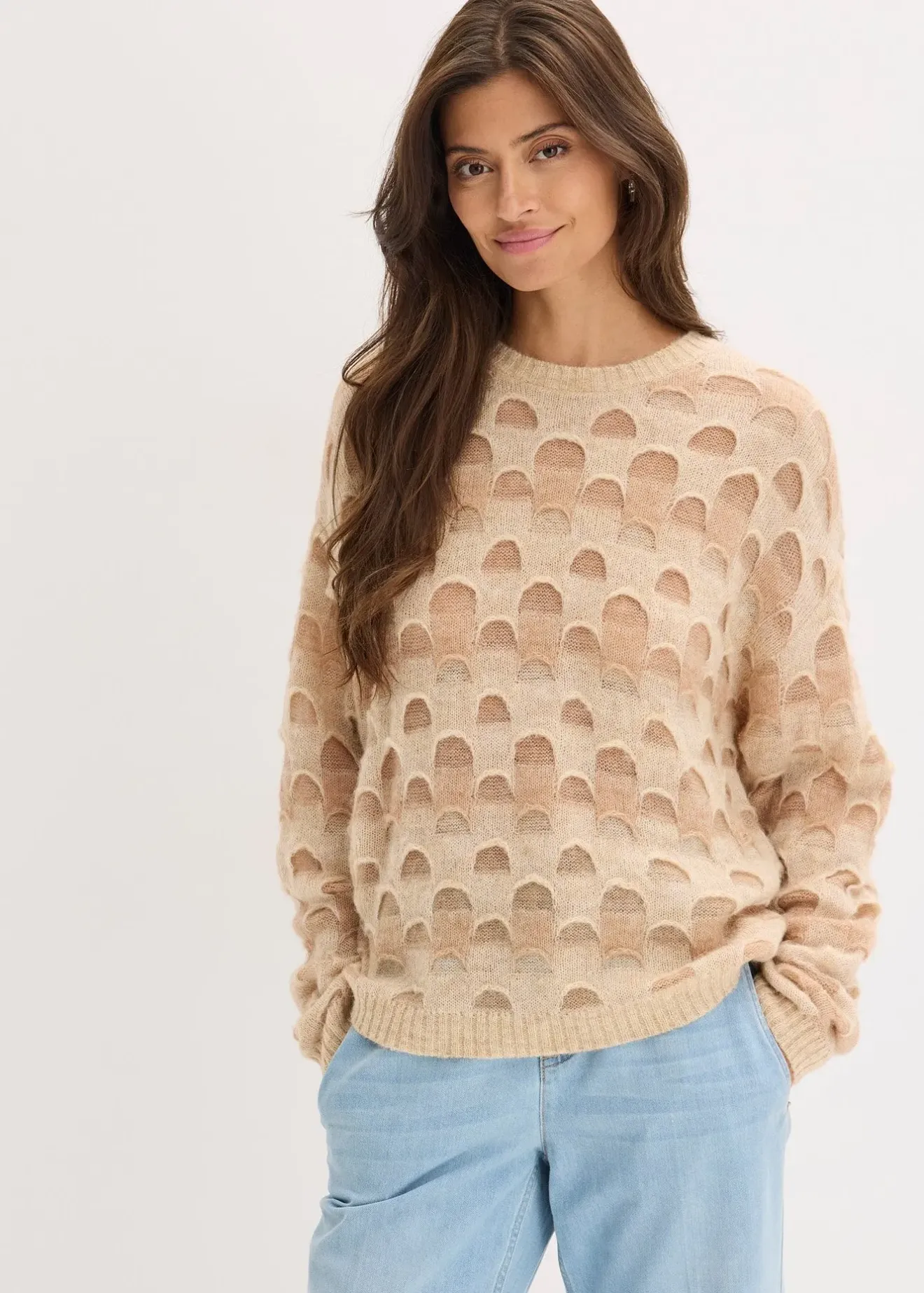 Femme bonprix Maille|Pulls & Gilets|Pull oversize en doux mélange laine et alpaga