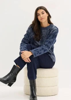 Femme bonprix Maille|Pulls & Gilets|Pull oversize en jacquard à sequins