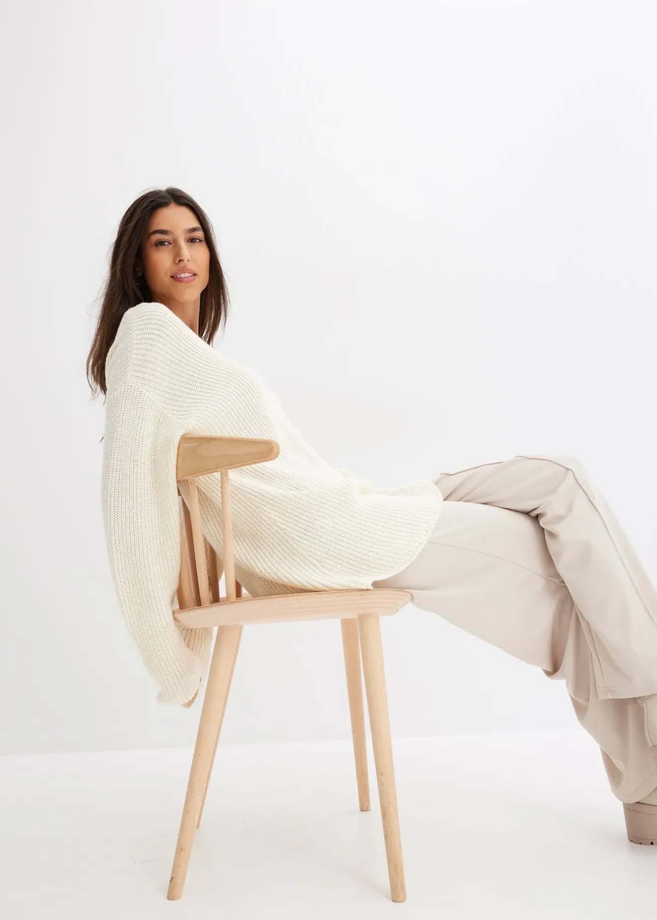 bonprix Pull oversize en laine mélangée|Femme Maille|Pulls & Gilets