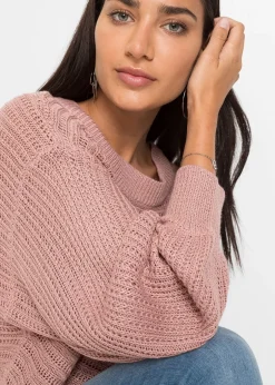 Femme bonprix Maille|Pulls & Gilets|Pull oversize en maille ajourée