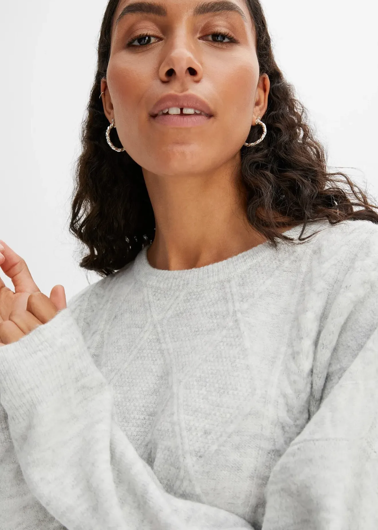 Femme bonprix Maille|Pulls & Gilets|Pull oversize en maille torsadée