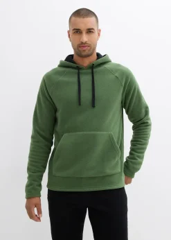 bonprix Pull polaire doux à capuche|Homme Sweats