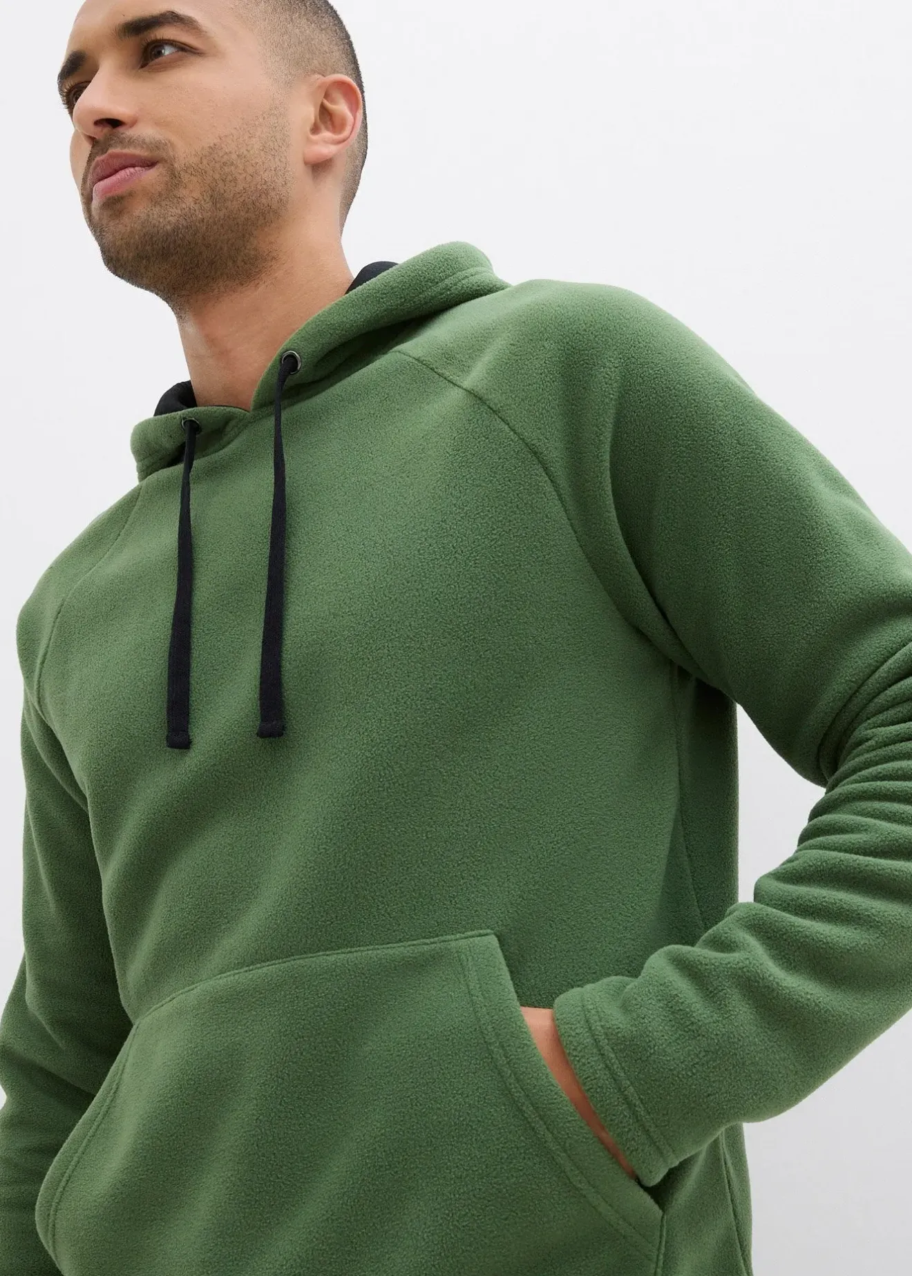 bonprix Pull polaire doux à capuche|Homme Sweats