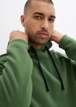 bonprix Pull polaire doux à capuche|Homme Sweats