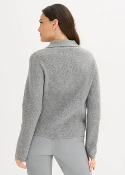 Femme bonprix Maille|Pulls & Gilets|Pull polo avec laine