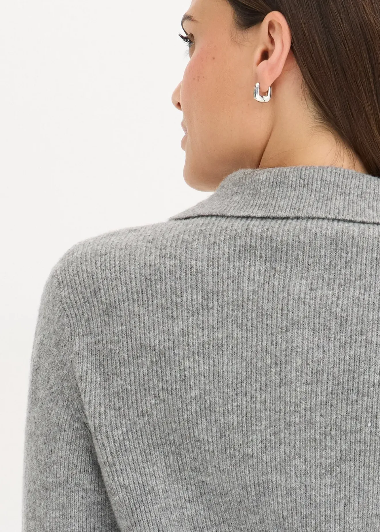 Femme bonprix Maille|Pulls & Gilets|Pull polo avec laine