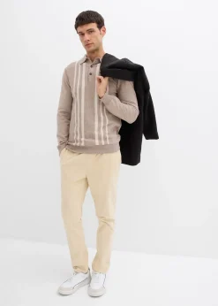 bonprix Pull polo slim en fine maille|Homme Pulls & Gilets