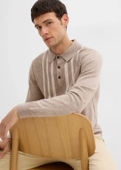 bonprix Pull polo slim en fine maille|Homme Pulls & Gilets