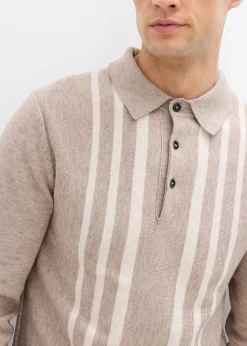 bonprix Pull polo slim en fine maille|Homme Pulls & Gilets