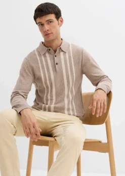 bonprix Pull polo slim en fine maille|Homme Pulls & Gilets