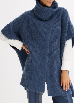 bonprix Pull poncho en laine mélangée|Femme Ponchos|Maille