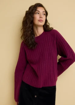 Femme bonprix Maille|Pulls & Gilets|Pull raccourci en maille côtelée