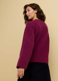 Femme bonprix Maille|Pulls & Gilets|Pull raccourci en maille côtelée