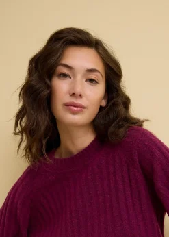 Femme bonprix Maille|Pulls & Gilets|Pull raccourci en maille côtelée