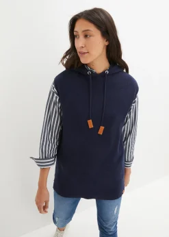 bonprix Pull sans manches à capuche, oversize|Femme Maille|Pulls & Gilets